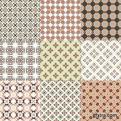 Stock Vector - Elegant Collection of Geometric Seamless Patterns, 30EPS