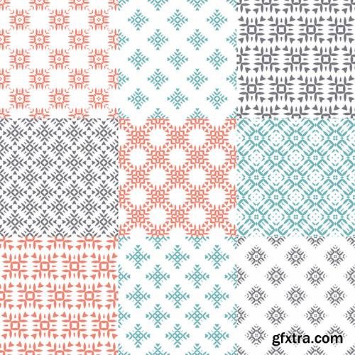 Stock Vector - Elegant Collection of Geometric Seamless Patterns, 30EPS