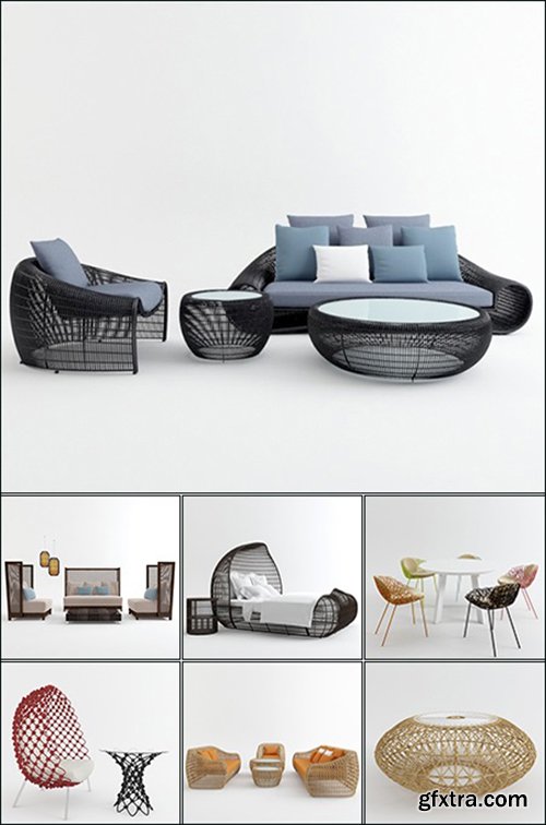 3D Models Outdoor Furniture Collection