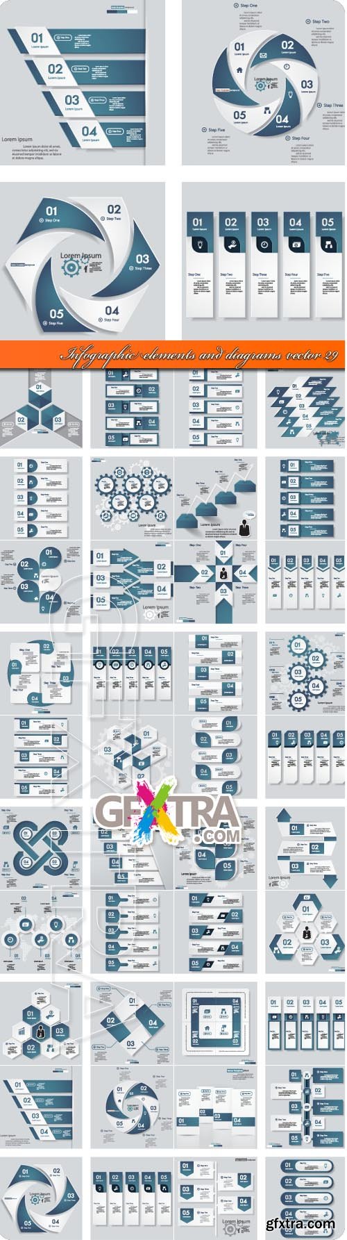 Infographic elements and diagrams vector 29