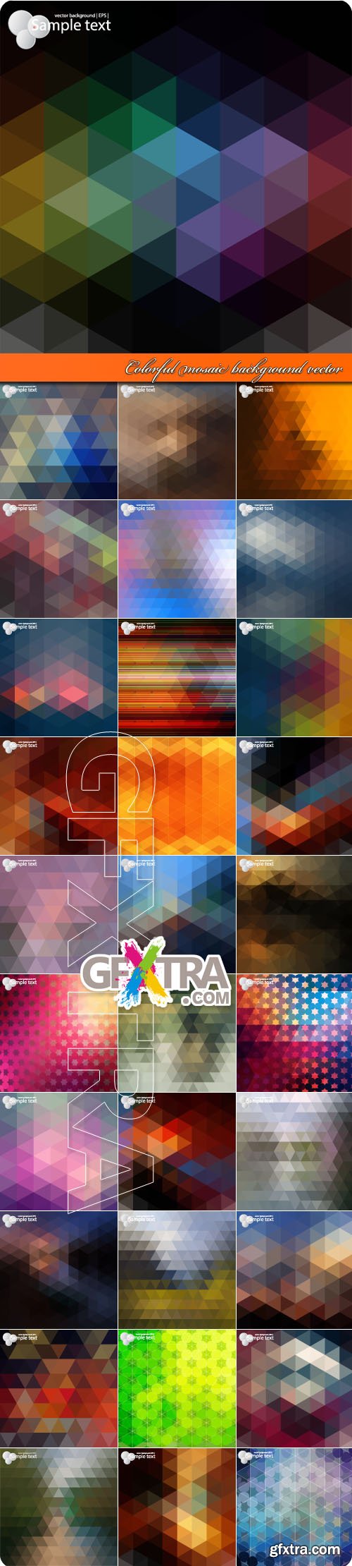 Colorful mosaic background vector