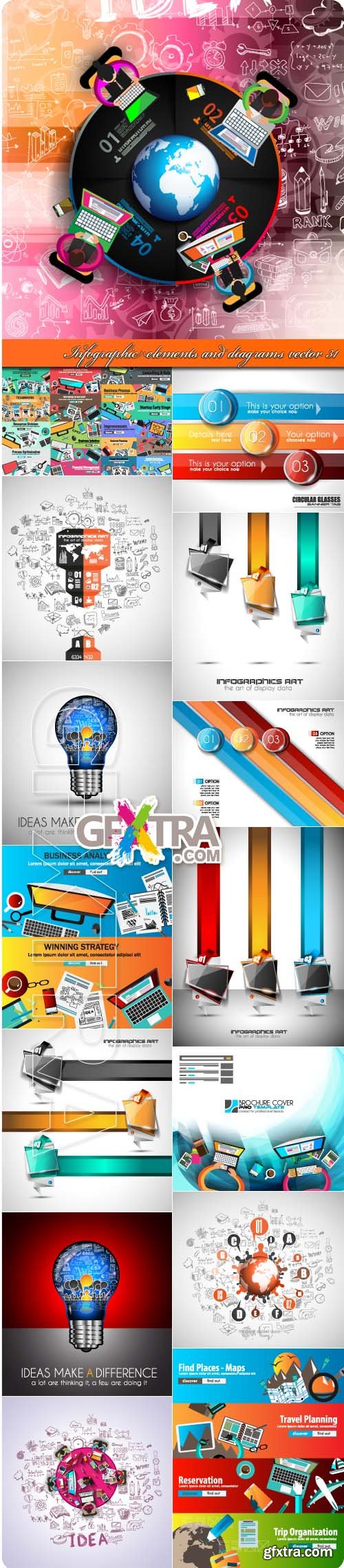 Infographic elements and diagrams vector 31