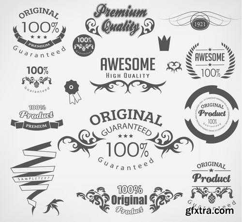 Stock Vector - Elegant Calligraphic Design Elements Set, 40EPS