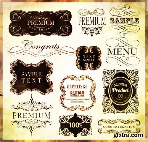 Stock Vector - Elegant Calligraphic Design Elements Set, 40EPS