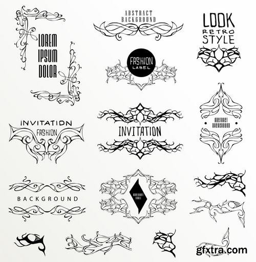 Stock Vector - Elegant Calligraphic Design Elements Set, 40EPS