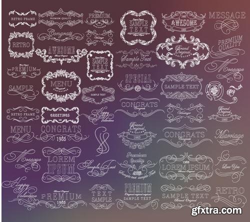 Stock Vector - Elegant Calligraphic Design Elements Set, 40EPS