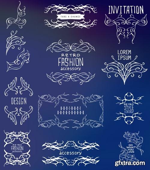 Stock Vector - Elegant Calligraphic Design Elements Set, 40EPS