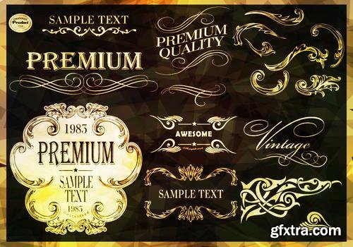 Stock Vector - Elegant Calligraphic Design Elements Set, 40EPS