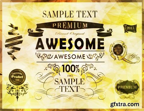 Stock Vector - Elegant Calligraphic Design Elements Set, 40EPS