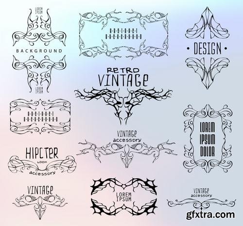 Stock Vector - Elegant Calligraphic Design Elements Set, 40EPS