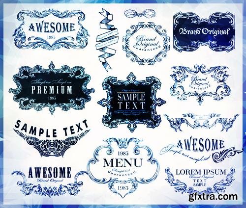 Stock Vector - Elegant Calligraphic Design Elements Set, 40EPS