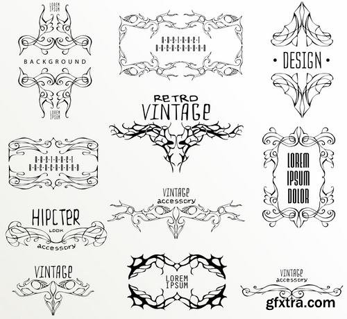 Stock Vector - Elegant Calligraphic Design Elements Set, 40EPS