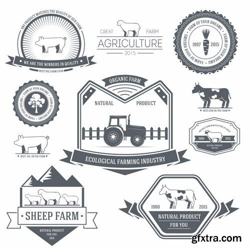 Stock Vector - Logo or Label Templates Big Set, 40EPS