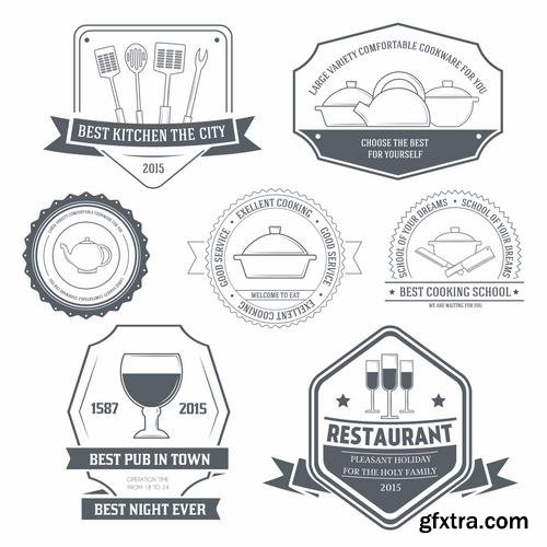 Stock Vector - Logo or Label Templates Big Set, 40EPS