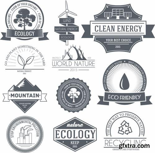 Stock Vector - Logo or Label Templates Big Set, 40EPS