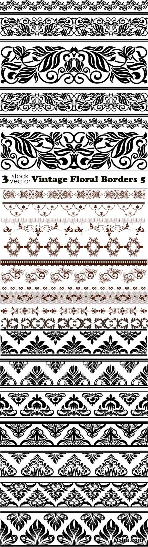 Vectors - Vintage Floral Borders 5