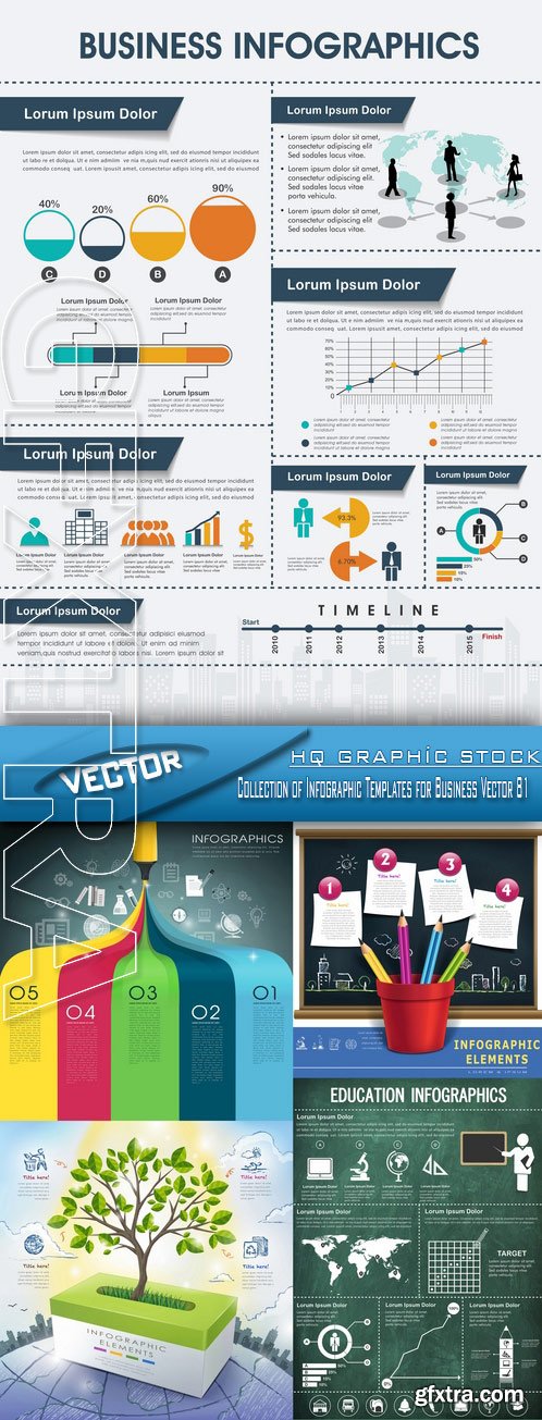 Stock Vector - Collection of Infographic Templates for Business Vector 81