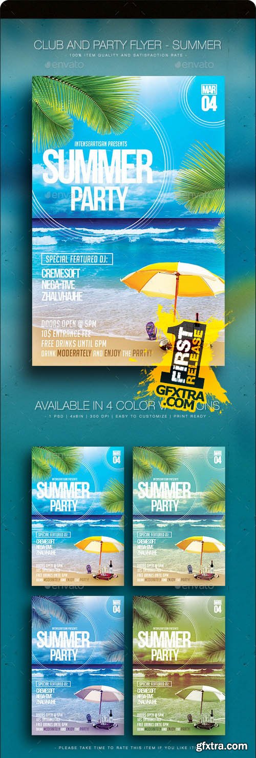 Summer V.1 - Club And Party Flyer - GraphicRiver 10784366