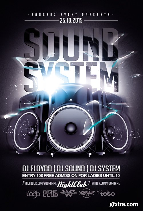 Sound System Party Flyer Template