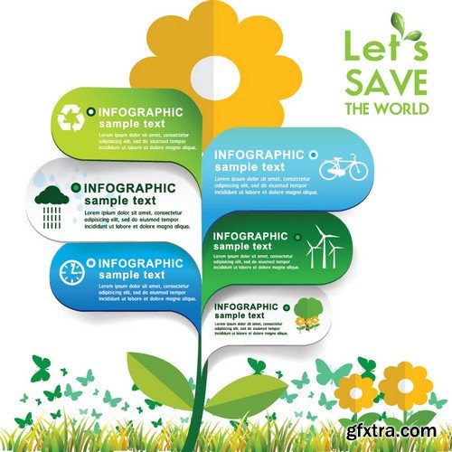 Stock Vectors - Save the world 3, 25xEPS