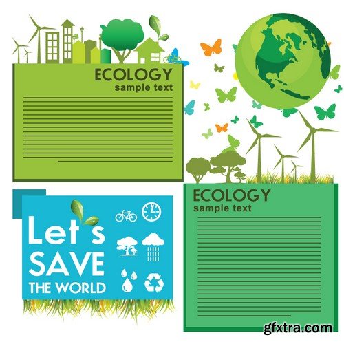 Stock Vectors - Save the world 3, 25xEPS