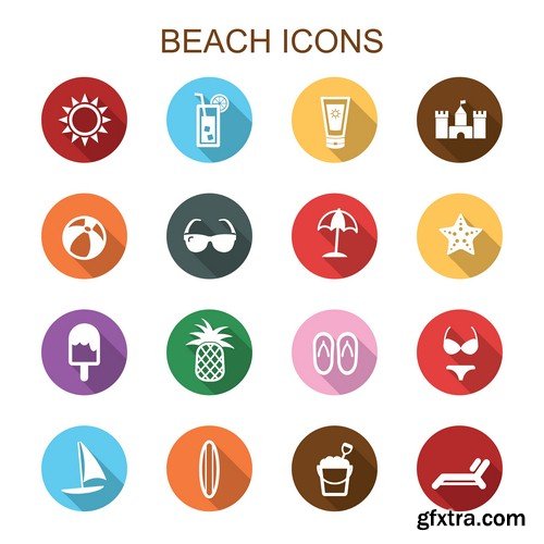 Beach icons