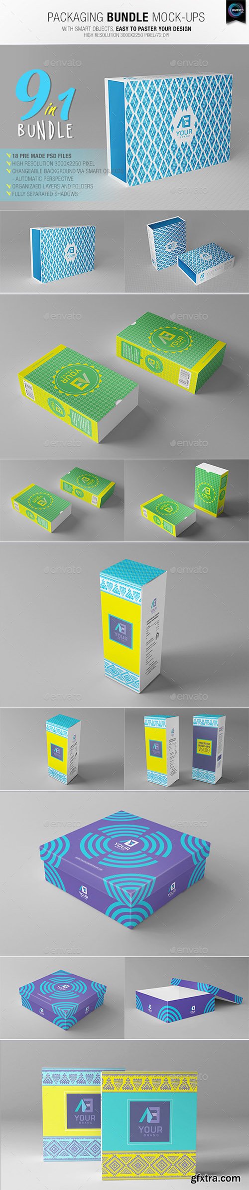 GraphicRiver Packaging Bundle Mock-Ups 10581137