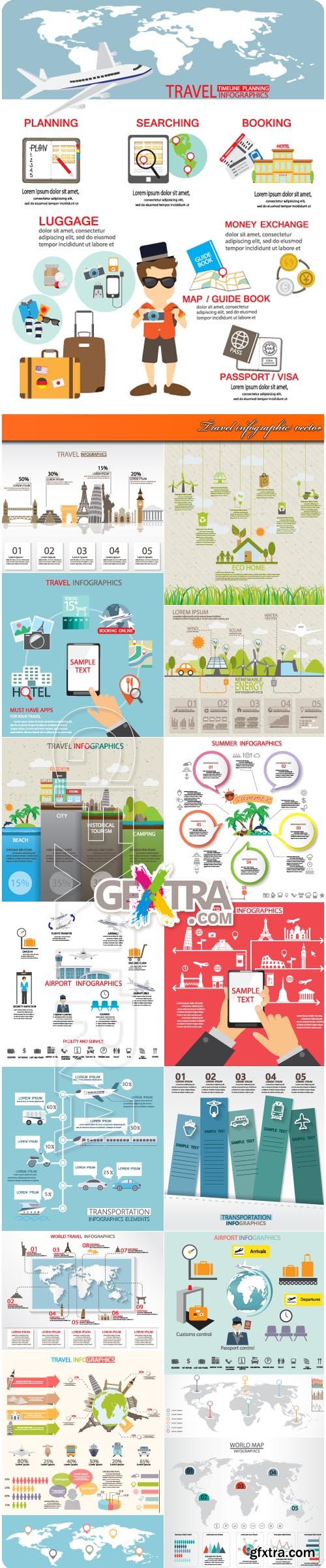 Travel infographic vector