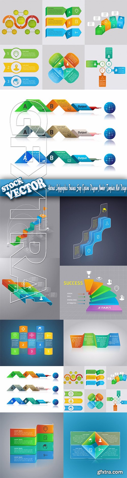 Stock Vector - Abstract Infographics Business Step Options Diagram Number Template Web Design