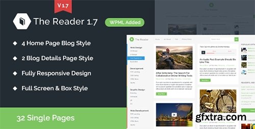 ThemeForest - The Reader v1.8 - Wordpress Minimal Blog Template - 9897444