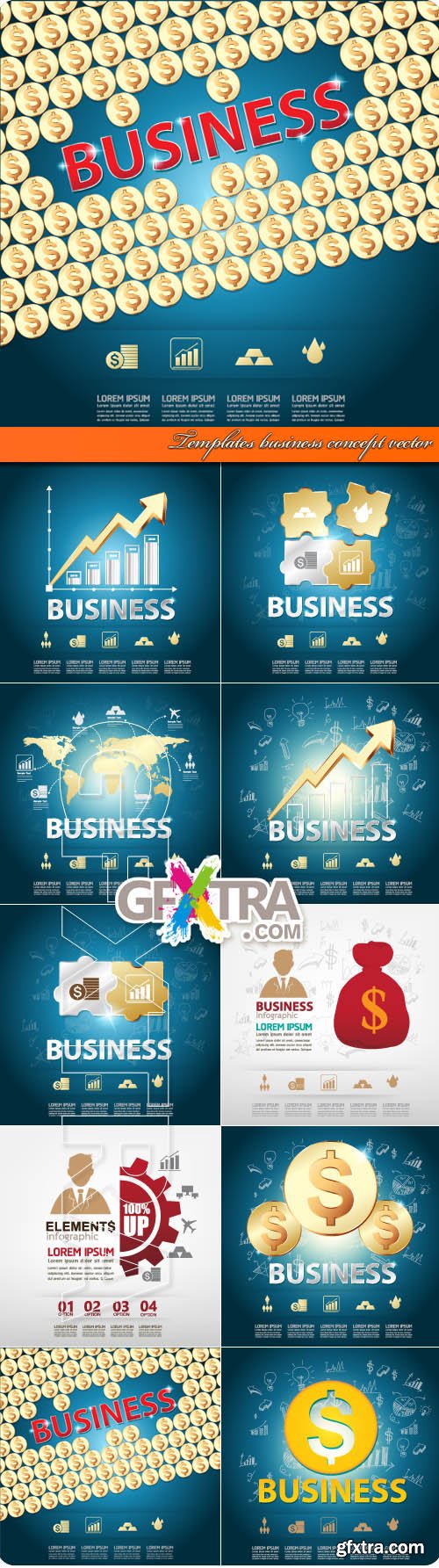 Templates business concept vector