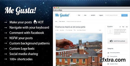 ThemeForest - Me Gusta! v3.0 - User-driven Content Sharing Theme - 570785