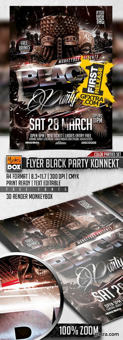 Flyer Black Party Konnekt - GraphicRiver 10815483