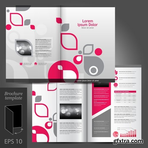 Collection of vector image flyer banner brochure business card 25 Eps