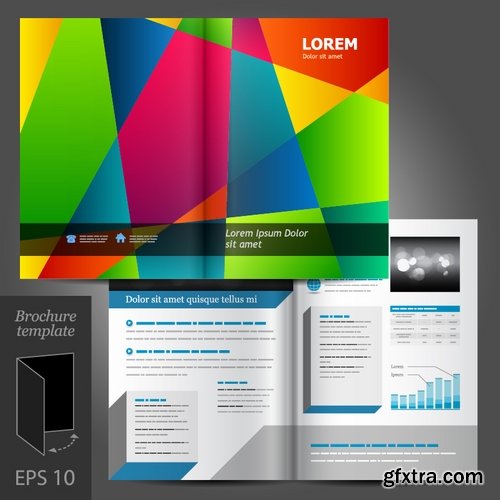 Collection of vector image flyer banner brochure business card 25 Eps