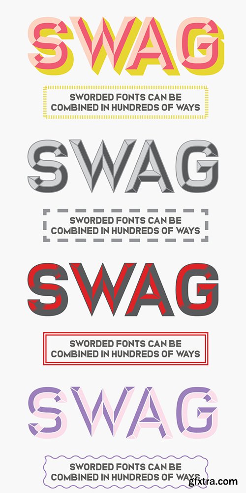 Sworded Font Family - 8 Fonts $280