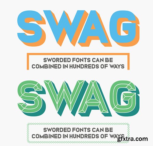 Sworded Font Family - 8 Fonts $280