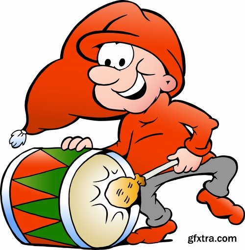 Collection of vector image cartoon elf 25 Eps