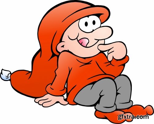 Collection of vector image cartoon elf 25 Eps