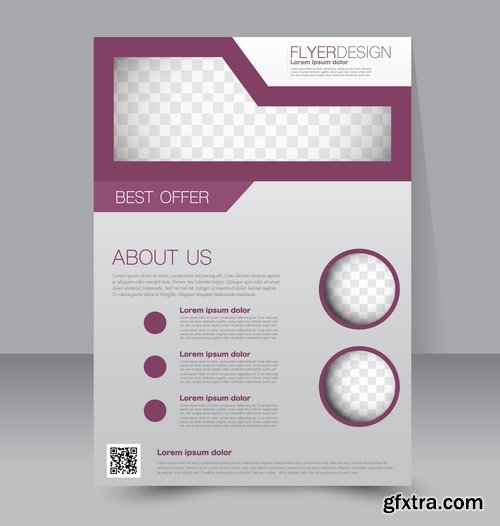 Collection of vector image brochure flyer banner #4-25 Eps