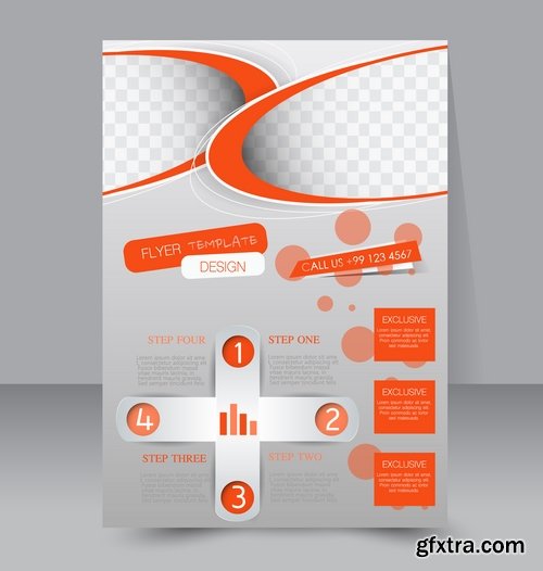 Collection of vector image brochure flyer banner #4-25 Eps