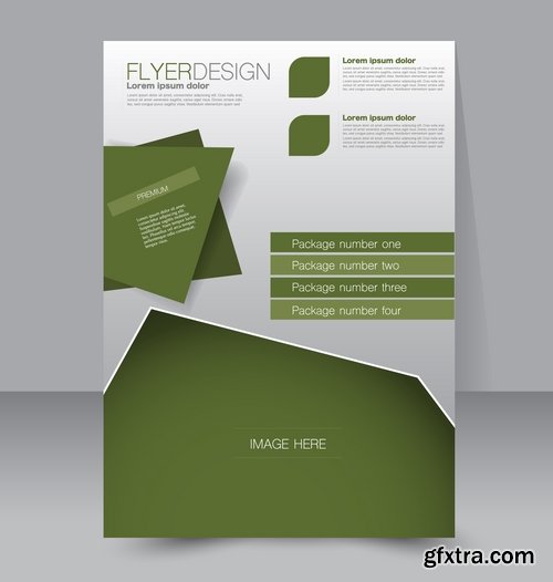 Collection of vector image brochure flyer banner #4-25 Eps