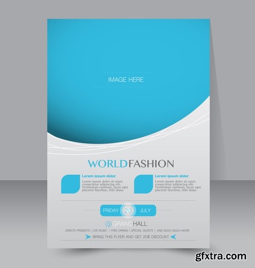 Collection of vector image brochure flyer banner #4-25 Eps