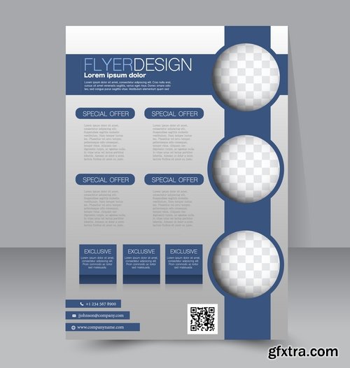 Collection of vector image brochure flyer banner #4-25 Eps