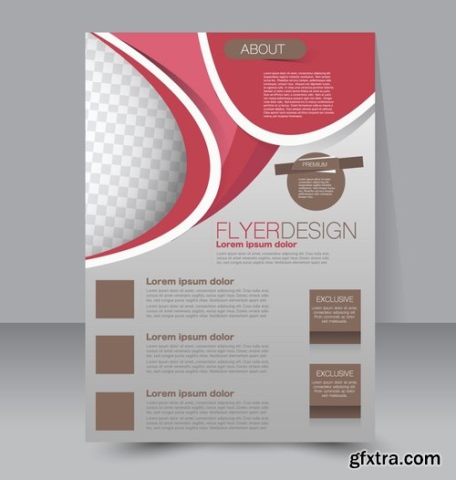 Collection of vector image brochure flyer banner #4-25 Eps