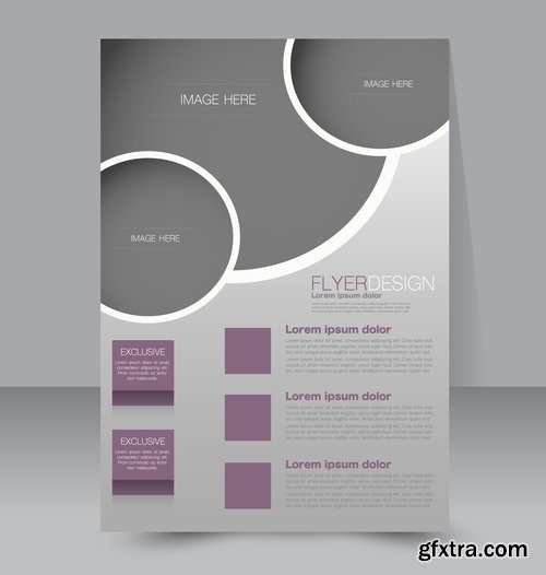 Collection of vector image brochure flyer banner #4-25 Eps