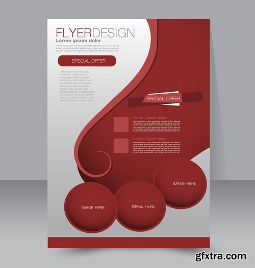 Collection of vector image brochure flyer banner #4-25 Eps