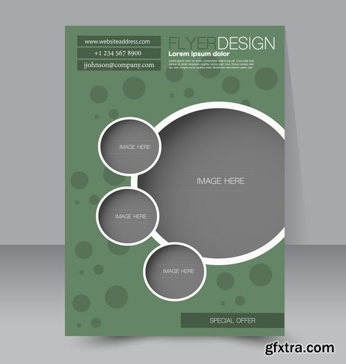 Collection of vector image brochure flyer banner #4-25 Eps