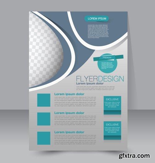 Collection of vector image brochure flyer banner #4-25 Eps