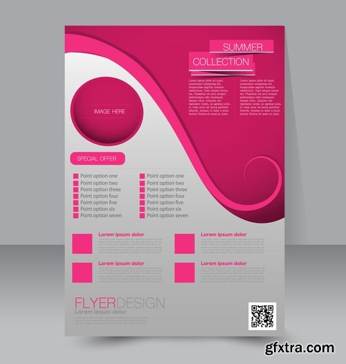 Collection of vector image brochure flyer banner #4-25 Eps